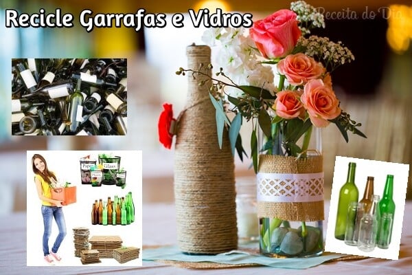 recicle garrafas e vidros