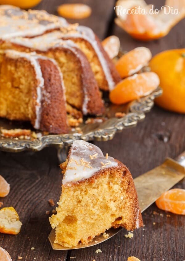 Receita de bolo de tangerina com calda