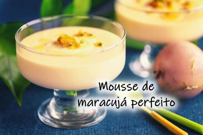 Receita de mousse de maracujá
