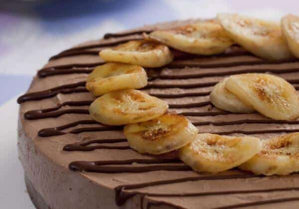 Cheesecake de chocolate com banana 2
