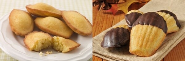 Uma dica para tornar o seu madeleine mais doce e saboroso. É passar a metade de bolinho no chocolate quente. A garotada vai adorar.