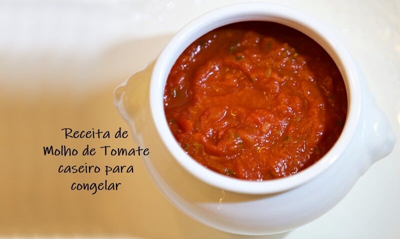 RECEITA DE MOLHO DE TOMATE caseiro para congelar