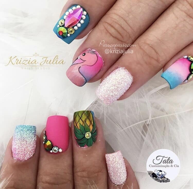 Unhas de flamingo