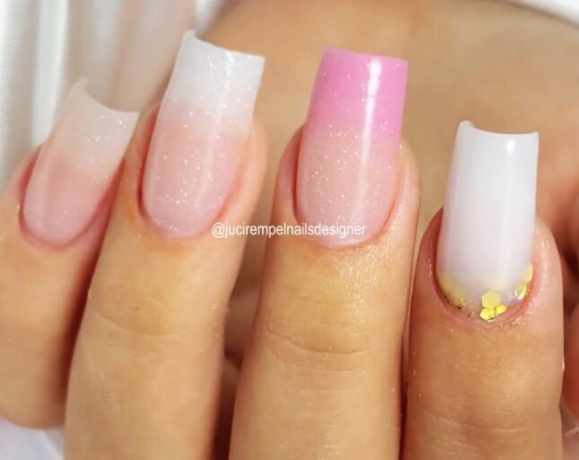Unhas efeito ombré