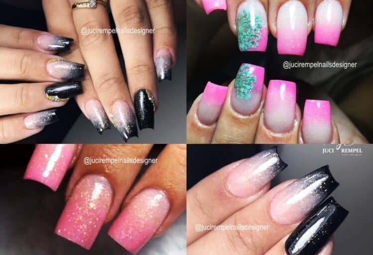 Unhas decoradas ombré