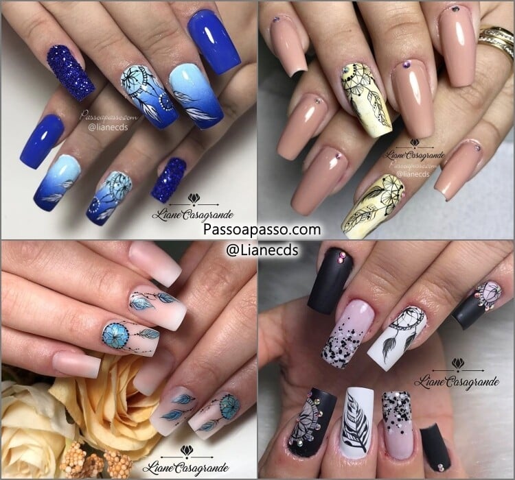 Unhas filtro dos sonhos - Unhas decoradas