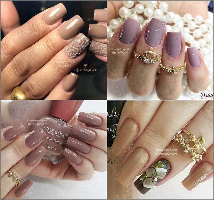 Unhas nude - Unhas decoradas