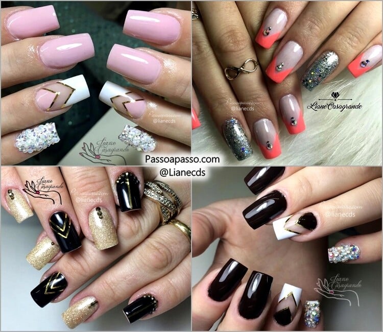 Unhas decoradas geométrica