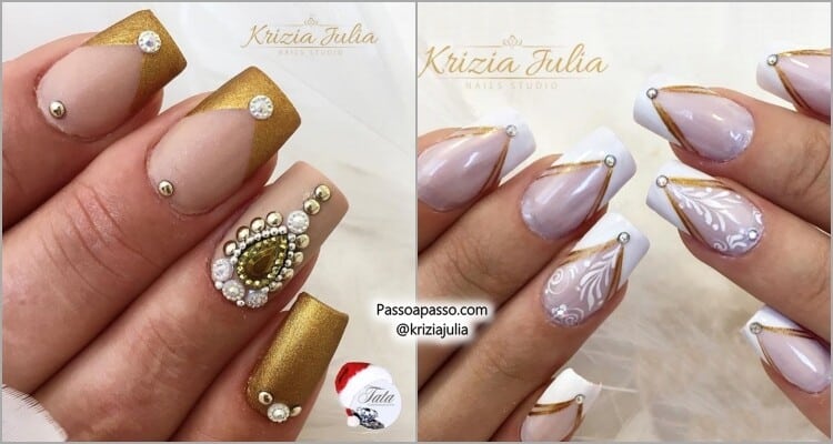 Unhas decoradas geométricas