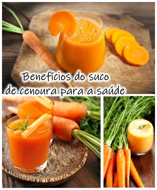 Benefícios do suco de cenoura para a saúde