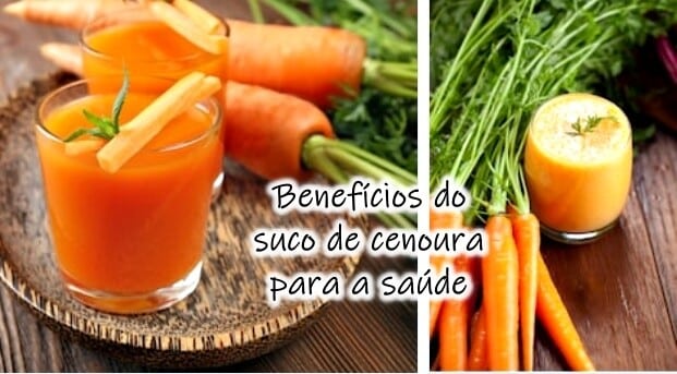 Benefícios do suco de cenoura para a saúde