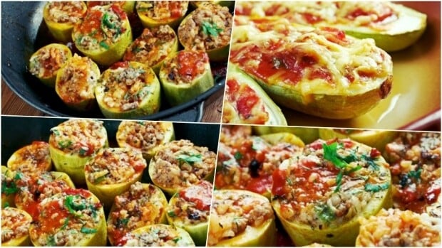 Receita de abobrinha assada com recheio