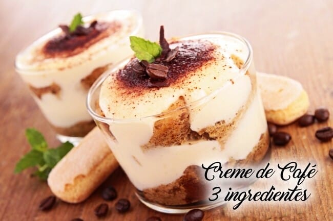 creme de café com 3 ingredientes