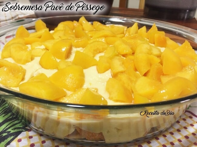 Sobremesa Pavê de Pessego