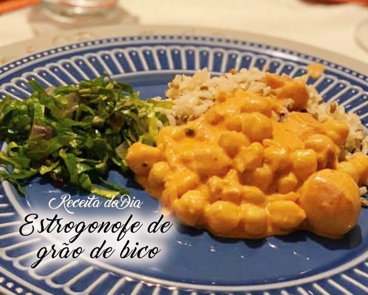 Receita de estrogonofe de grão de bico