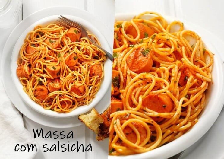 receita de macarrão com salsicha